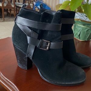 IVANKA TRUMP BLACK SUEDE BOOTIES